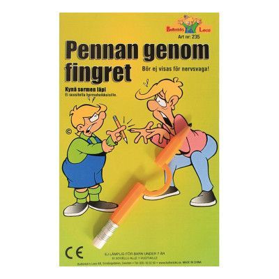 Penna Genom Fingret Skämtartikel