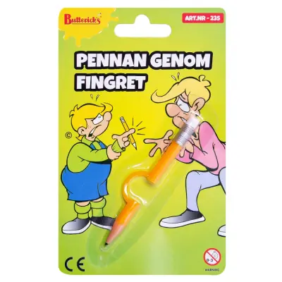 Penna Genom Fingret Skämtartikel