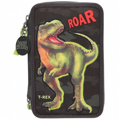 Dino World Trippelpennfodral T-Rex