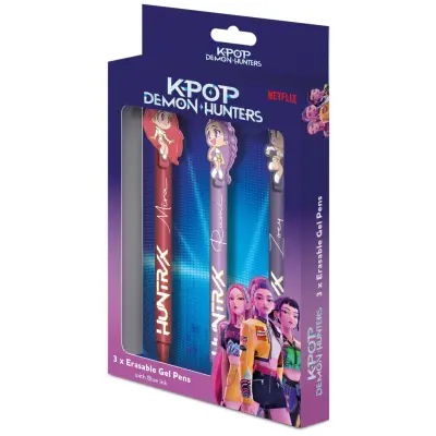K-Pop Demon Hunters Suddbara Gelpennor 3-pack - K-Pop Demon Hunters -  Leksaksaffären
