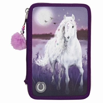 Miss Melody Trippelpennfodral med LED Lila