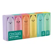 Mustard Överstrykningspenna Kitty Cats Pastell - 6-pack