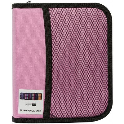 Pennfodral med innehåll Rosa - Leksaksaffären -  Leksaksaffären