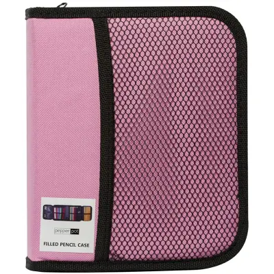 Pennfodral med innehåll Rosa - Leksaksaffären -  Leksaksaffären