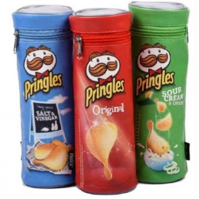 Pringles Runt pennfodral  : Färg - Blå - Pringles -  Leksaksaffären