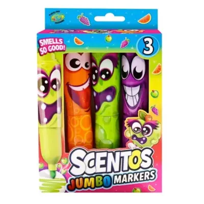 Scentos Jumbo Markers Apelsin, Vindruvor&Äpple -  -  Leksaksaffären