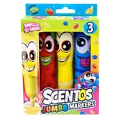 Scentos Jumbo Markers Blåbär, Jordgubb&Banan -  -  Leksaksaffären