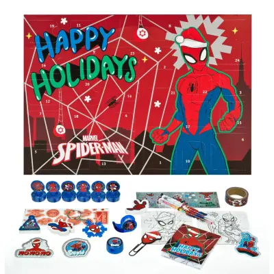 Spiderman Adventskalender Skrivtillbehör - Spiderman -  Leksaksaffären
