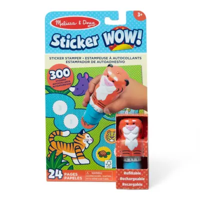 Sticker WOW! Tiger Bok med klistermärkesstämpel - Melissa&Doug -  Leksaksaffären
