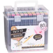 Twin Tip Markers 80-pack i box - Leksaksaffären -  Leksaksaffären