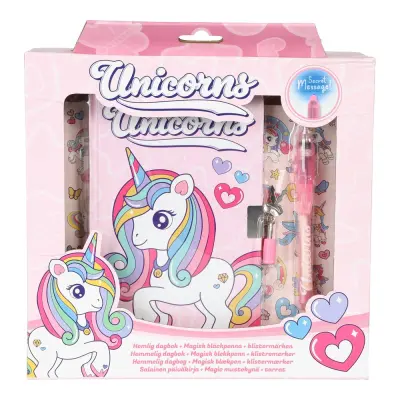 Unicorn Dagbok med magisk penna Set - Leksaksaffären -  Leksaksaffären