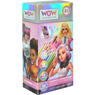 WOW Generation 48 färgpennor och anteckningsbok