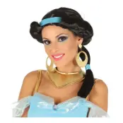 Ökenprinsessa Svart Peruk - One size