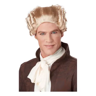 1700-tals Blond Lockig Peruk