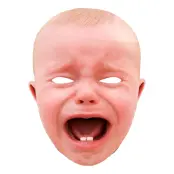 Gråtande Bebis Mask Stor