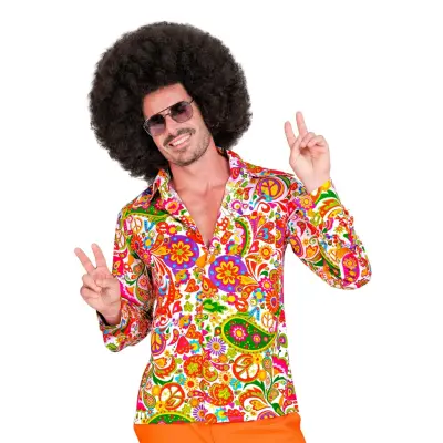 60-tals Hippie Skjorta Herr - Small/Medium