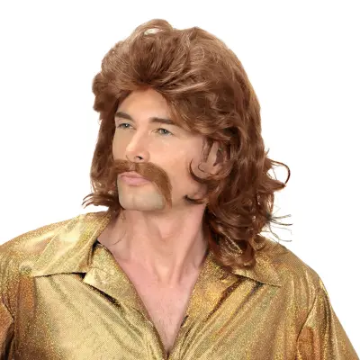 70-tals Brun Perukset - One size