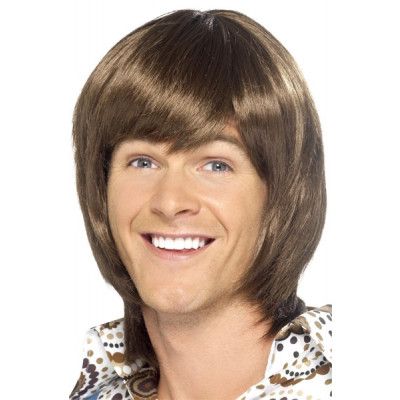 70-tals Popstjärna Peruk Brun