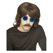 70-tals Shag Brun Peruk - One size