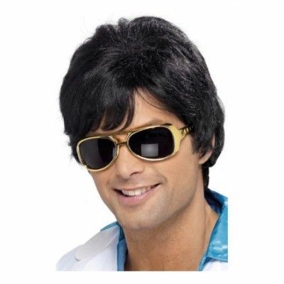 70-tals Svart Peruk - One size