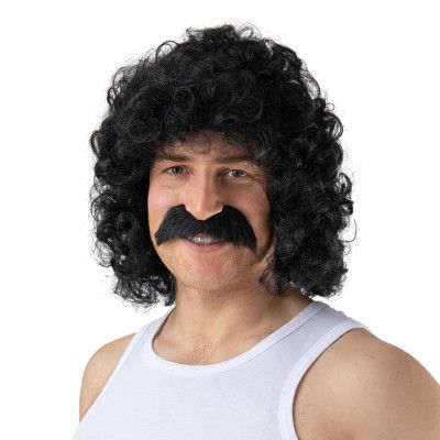 70-tals Svart Perukset - One size