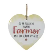 Dekorationshjärta Farmor