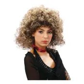 80-tals Lockig Dam Tvåtonad Peruk - One size