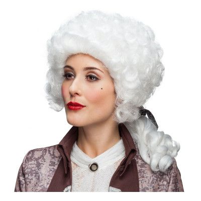Barock Peruk Vit - One size