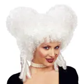 Barock Vit Peruk - One size