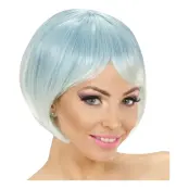 Blå/Turkos Melange Kort Deluxe Peruk - One size