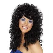 Boogie Babe Svart Peruk - One size