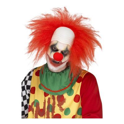 Clown med Flint Deluxe Peruk - One size
