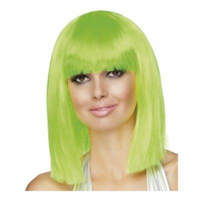 Dance Neon Grön Peruk - One size
