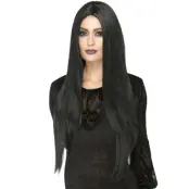 Deluxe Häxperuk Svart 75cm