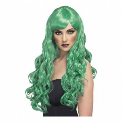 Desire Grön Peruk - One size