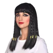 Egyptisk Svart Peruk - One Size