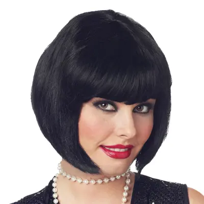 Flapper Svart Peruk - One size