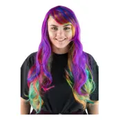 Flerfärgad Peruk - One size