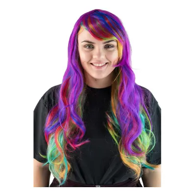 Flerfärgad Peruk - One size