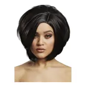 Savanna Kort Svart Deluxe Peruk - One size