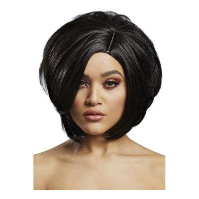 Savanna Kort Svart Deluxe Peruk - One size