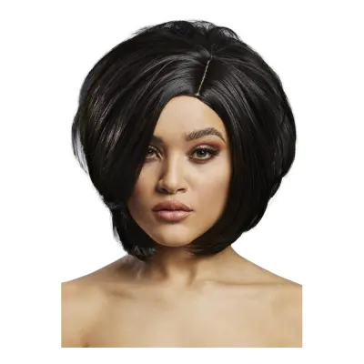 Savanna Kort Svart Deluxe Peruk - One size