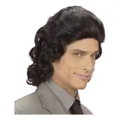 Frankie Svart Peruk - One size