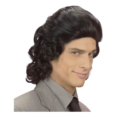 Frankie Svart Peruk - One size