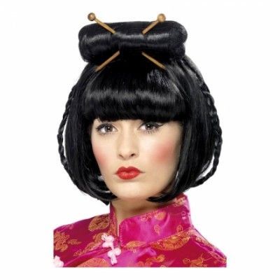 Geisha Svart Peruk - One size