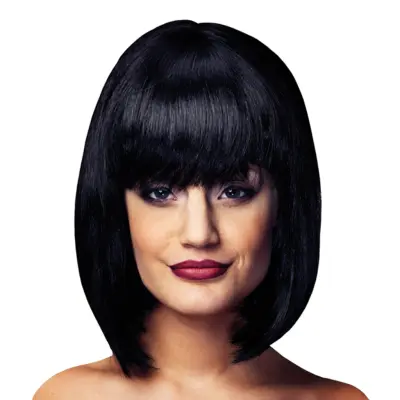 Girly Svart Peruk - One size