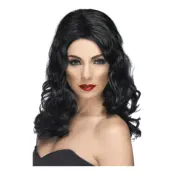 Glamour Svart Peruk - One size