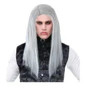 Grå Lång Vampyr Peruk - One size