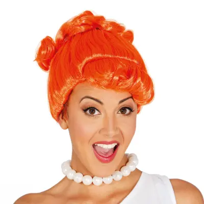 Grottkvinna Orange Peruk - One size