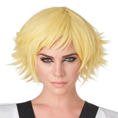 Gul Cosplay Peruk Kort - One size